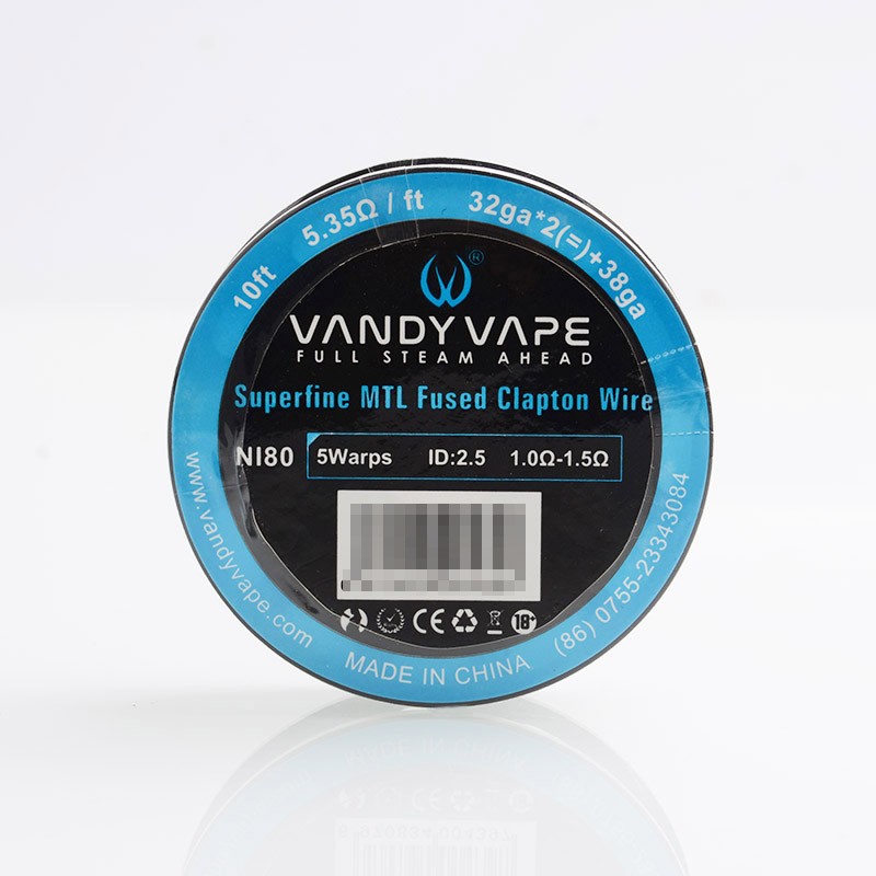 Buy Authentic Vandy Vape Superfine MTL Fused Clapton Ni80 Heating Wire