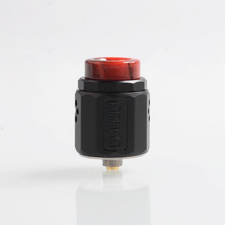 Authentic Damn Dread RDA Rebuildable Dripping Atomizer w/ BF Pin - Black, Stainless Steel, 24mm Diameter