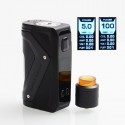 Authentic GeekVape AEGIS 100W TC VW Squonk Box Mod + Tengu RDA Tank Kit w/ BF Pin - Black, 5~100W, 1 x 18650, 9ml