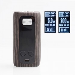 Authentic ThinkVape Thor 200W TC VW Variable Wattage APV Box Mod - Ebony, ABS, 5~200W, 2 x 18650