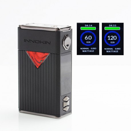 Authentic Innokin MVP5 120W 5200mAh TC VW Variable Wattage Box Mod - Black, Zinc Alloy, 6~120W