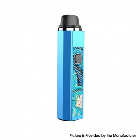 Authentic OneVape Mace70 2500mAh Pod System Starter Kit - Blue Peacock, Aluminium Alloy + PCTG, 3.5ml, 0.2ohm / 0.6ohm