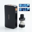 Authentic Vaporesso GEN 220W TC VW Variable Wattage Box Mod w/ SKRR-S Tank Kit - Black, 5~220W, 2 x 18650, 8ml