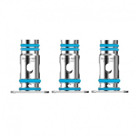 Authentic Aspire Breeze NXT Pod System Replacemnt Single Mesh Coil Head - Silver, 0.8ohm (15~20W) (3 PCS)