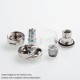 Authentic Aspire Odan Sub Ohm Tank Vape Atomizer- Smoky Quartz, Stainless Steel + Pyrex Glass, 5ml / 7ml, 28mm Diameter