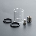 Authentic eXvape Expromizer V4 Replacement Glass Tank Tube + SS Extension Kit - Transparent + Silver