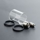 Authentic eXvape Expromizer V4 Replacement Glass Tank Tube + SS Extension Kit - Transparent + Silver