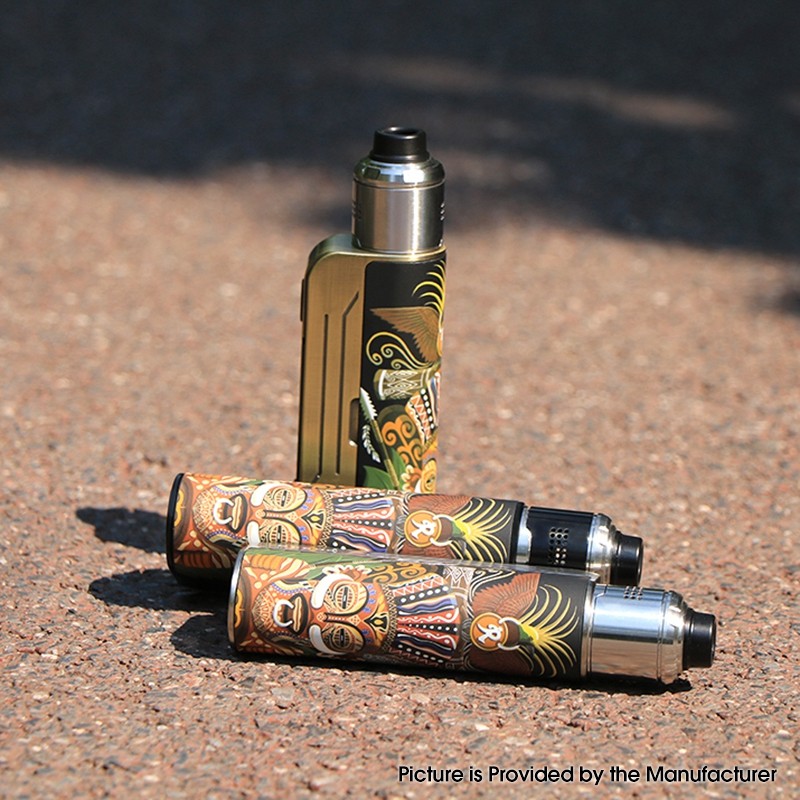 Buy Authentic Hippovape Papua 100W VW Silver 21700 Box Mod + RDA Kit