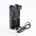 [Ships from Bonded Warehouse] Authentic Efest Slim K2 Intelligent Micro USB Charger for 18650, 20700, 26500, 26650 - Black