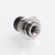 Authentic Vapefly Brunhilde MTL RTA Replacement Short 510 Drip Tip w/ Cooling Fin - Black, Delrin + Stainless Steel