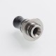 Authentic Vapefly Brunhilde MTL RTA Replacement Long 510 Drip Tip w/ Cooling Fin - Black + White, Resin + Stainless Steel