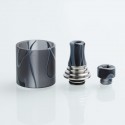 Authentic Vapefly Brunhilde MTL RTA Replacement Short Drip Tip + Long Drip Tip + Tank Tube - Black, PMMA + Stainless Steel