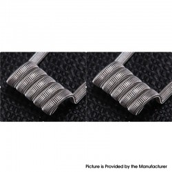 Authentic Goforvape Ni80 Staggered Framed Staple Wire Pre-built Coil - 28GA x 2 + (0.1 x 0.4) x 6 + 38GA, 0.25ohm (2 PCS)