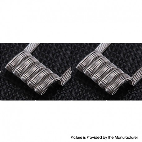 Authentic Goforvape Ni80 Staggered Framed Staple Wire Pre-built Coil - 28GA x 2 + (0.1 x 0.4) x 6 + 38GA, 0.25ohm (2 PCS)