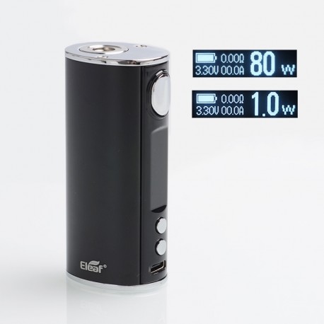 Authentic Eleaf iStick T80 80W 3000mAh VW Variable Wattage Battery Box Mod - Black, Aluminum Alloy, 1~80W