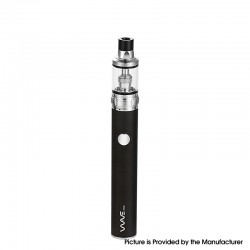 Authentic Timesvape 1000mAh Wave Mini Salty Kit + Tank Atomizer w/ 1.2ohm Ceramic Coil - Black, 1.8ml / 2ml