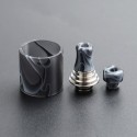 Authentic Vapefly Brunhilde MTL RTA Replacement Short Drip Tip + Long Drip Tip + Tank Tube - Black, PMMA