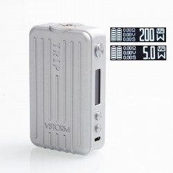 Authentic Storm Trip 200W Suitcase TC VW Variable Wattage Box Mod - Grey, 5~200W, 2 x 18650