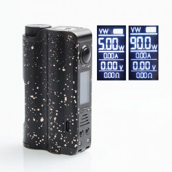 Authentic DOVPO Topside 90W TC VW Variable Wattage Squonk Box Mod - Black + Gray, 10ml, 1 x 18650 / 21700