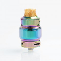 Authentic Goforvape Double UP RTA Rebuildable Tank Atomizer - Rainbow, Stainless Steel + Glass, 2ml, 23mm Diameter