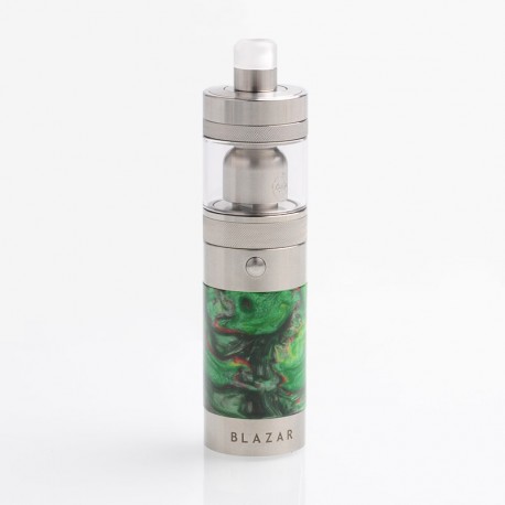 Authentic CoilART Blazar Mosfet Semi-Mechanical Tube Mod + MTL RTA Kit - Resin Green, Stainless Steel + Resin, 4.0ml, 1 x 18350