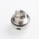 Authentic Auguse MTL RTA Rebuildable Tank Atomizer w/ 2 Spare Tank Kit - Silver, Stainless Steel + PEI, 4ml, 22mm Diameter