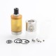 Authentic Auguse MTL RTA Rebuildable Tank Atomizer w/ 2 Spare Tank Kit - Silver, Stainless Steel + PEI, 4ml, 22mm Diameter