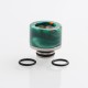 Authentic Reewape AS131 510 Drip Tip for RDA / RTA / RDTA / Sub-Ohm Tank Atomizer - Green, Resin + SS, 11mm