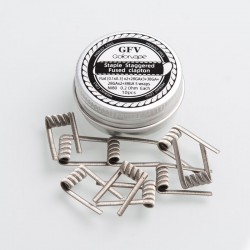 Authentic Goforvape Ni80 Staple Staggered Fused Clapton Wire - Flat (0.1x0.3)x2+28GAx3+38GA+28GAx2+38GA, 0.2ohm (10 PCS)