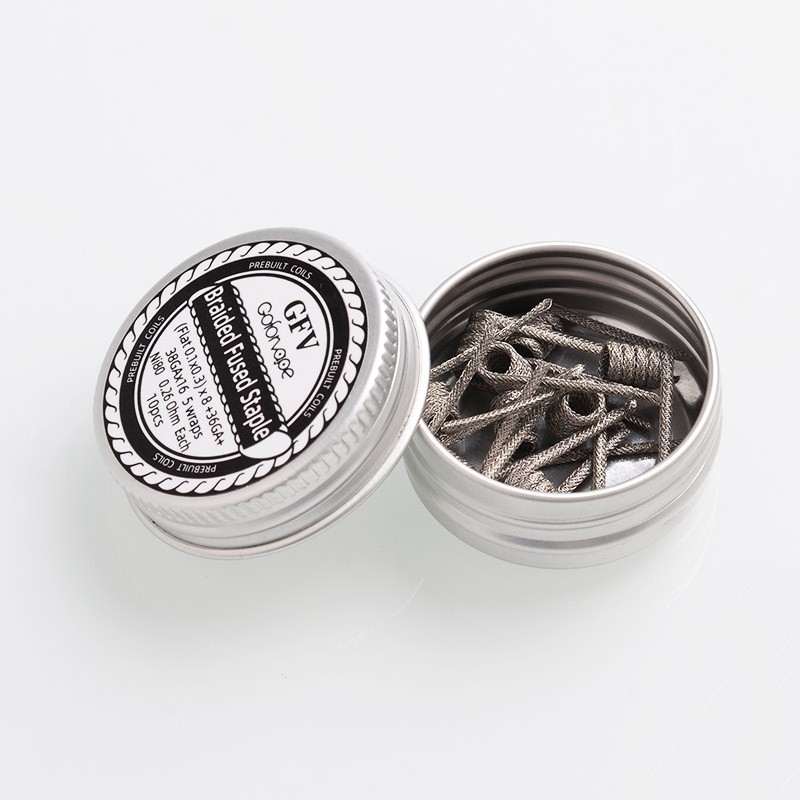 Buy Authentic Goforvape Ni80 Braided Fused Staple Clapton