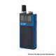 Authentic LostVape Orion Q-PRO Q Pro 24W 950mAh Pod System Starter Kit - Blue / Weave, Stainless Steel, 2ml, 0.5ohm / 1.0ohm