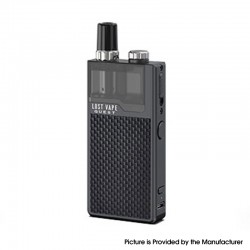 Authentic LostVape Orion Q-PRO Q Pro 24W 950mAh Pod System Starter Kit - Black / Weave, Stainless Steel, 2ml, 0.5ohm / 1.0ohm