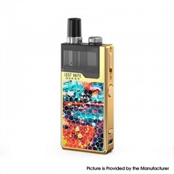 Authentic LostVape Orion Q-PRO Q Pro 24W 950mAh Pod System Starter Kit - Gold / Dazzling, Stainless Steel, 2ml, 0.5ohm / 1.0ohm