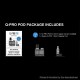 Authentic Lost Vape Orion Q-Pro Q Pro Pod Kit Replacement Cartridge w/ 1.0ohm Regular Coil - Black, 2ml