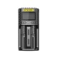 Authentic Nitecore UMS2 USB Charger for 10440, 14500, 14650, 16500, 1634(RCR123), 18350, 18490, 18500, 18650 Battery - Black