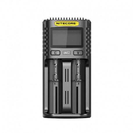 [Ships from Bonded Warehouse] Authentic Nitecore UMS2 USB Charger for 18350, 18490, 18500, 18650 Battery - Black