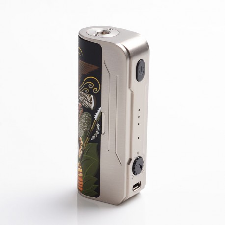 Authentic Hippovape Papua 100W VW Variable Wattage Box Mod - Silver, 3~100W, 1 x 18650 / 20700 / 21700