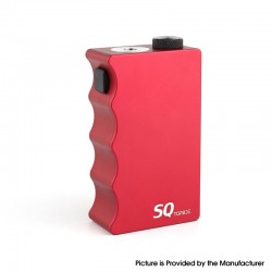 Authentic Dovpo Topside SQ Squonk BF Mechanical Box Mod - Red, Aluminium, 12.5ml