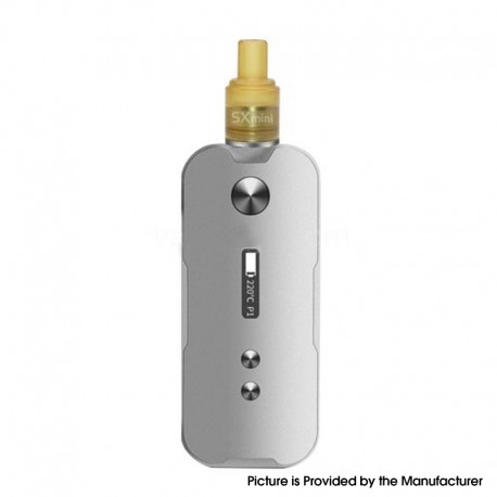 Authentic YiHi SXmini 680 900mAh TC Box Mod Pod System Starter Kit - Silver, Aluminum + Stainless Steel, 2ml, 180~260'C