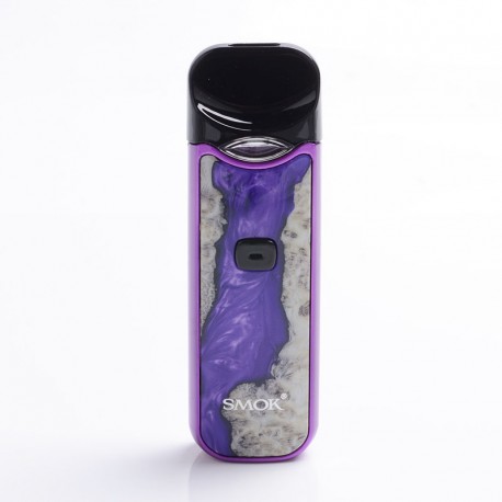 Authentic SMOKTech SMOK Nord 1100mAh Pod System Starter Kit - Purple Stabilizing Wood, 0.6ohm / 1.4ohm, 3ml