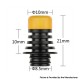 Authentic Reewape AS278 510 Replacement Drip Tip for RDA / RTA / RDTA / Sub-Ohm Tank Atomizer - Black + Yellow, 21mm