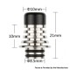 Authentic Reewape AS278S 510 Replacement Drip Tip for RDA / RTA / RDTA / Sub-Ohm Tank Atomizer - Silver + Black, 21mm