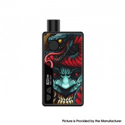 Authentic Rincoe Manto 80W VW Box Mod AIO Pod System Starter Kit - Snakeman, Aluminum Alloy, 3ml, 1~80W, 1 x 18650