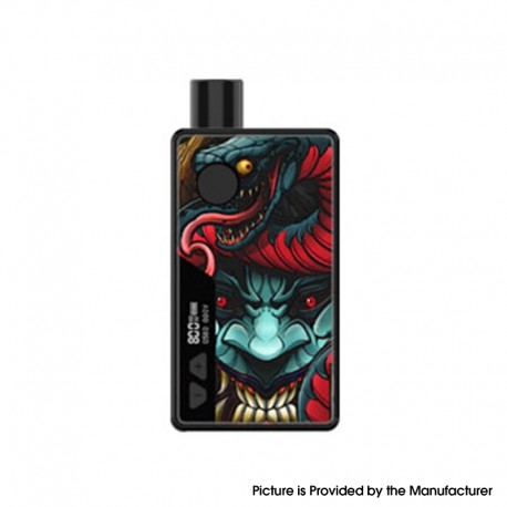 Authentic Rincoe Manto 80W VW Box Mod AIO Pod System Starter Kit - Snakeman, Aluminum Alloy, 3ml, 1~80W, 1 x 18650