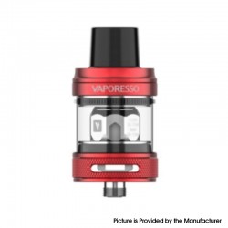 Authentic Vaporesso NRG PE Sub Ohm Tank Clearomizer - Red, Stainless Steel + Glass, 3.5ml, 0.15ohm / 0.5ohm, 25mm Diameter