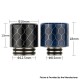 Authentic Reewape AS272 Changeable 810-510 Drip Tip w/ Anti Spit SS Mesh Sheet for RDA / SMOK TFV8 - Black, Resin, 18mm