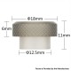Authentic Reewape AS274 Replacement 810 Drip Tip for 528 Goon / Reload / Battle RDA - Grey, Resin, 11mm