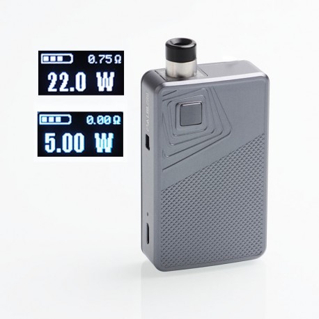 Authentic Artery PAL II 2 Pro 22W 1000mAh Pod System VW Mod Kit - Gunmetal Diamond, 5~22W, 0.6ohm/1.0ohm, 3ml (Standard Edition)