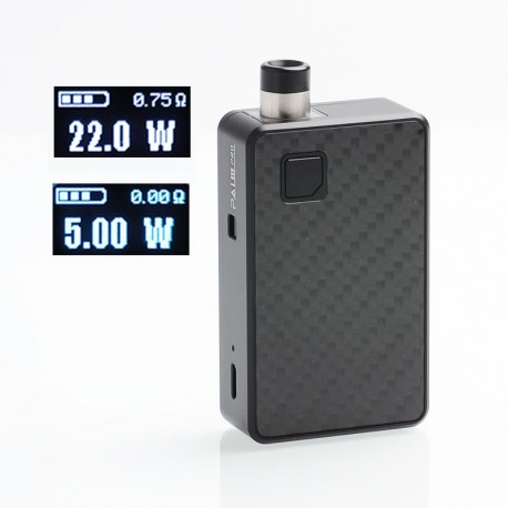 Authentic Artery PAL II 2 Pro 22W 1000mAh Pod System VW Mod Kit - Black Carbon Fiber, 5~22W, 0.6ohm, 3ml (Standard Edition)