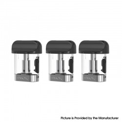 Authentic SMOKTech SMOK Mico Pod Kit Replacement Cartridge w/ 1.0ohm Regular Coil - Black + Transparent, 1.7ml (3 PCS)